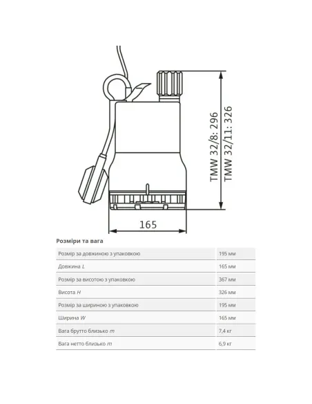 Дренажный насос Wilo TMW 32/11-10m 0.75 кВт - 4