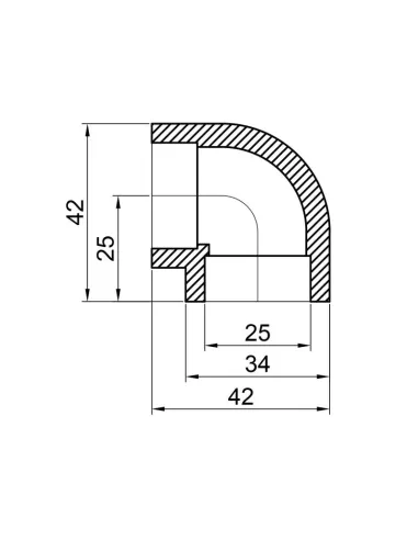 Уголок 90 для полипропиленовых труб Thermo Alliance 25 мм - 2