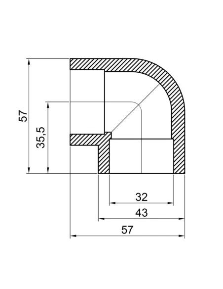 Уголок 90 для полипропиленовых труб Thermo Alliance 32 мм - 2