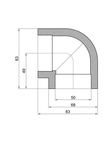 Уголок 90 для полипропиленовых труб Thermo Alliance 50 мм - 2