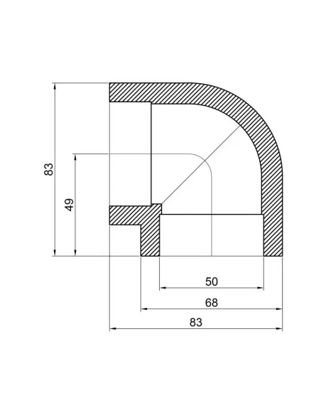 Уголок 90 для полипропиленовых труб Thermo Alliance 50 мм - 2