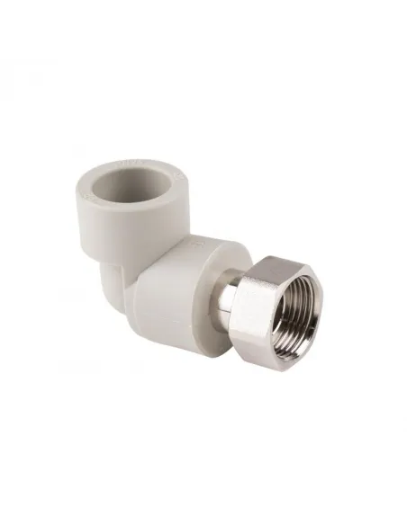 Кутник для поліпропіленових труб з накидною гайкою Thermo Alliance ВР 20 х 1/2 дюйма - 1