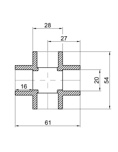 Крестовина для полипропиленовых труб Thermo Alliance 20 мм - 2