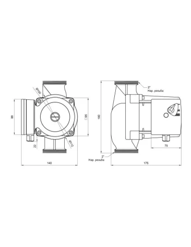 Циркуляционный насос Thermo Alliance LPS 32/80/180 с гайками - 2