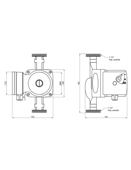 Циркуляційний насос Thermo Alliance LPS 25/60/180 із гайками - 2