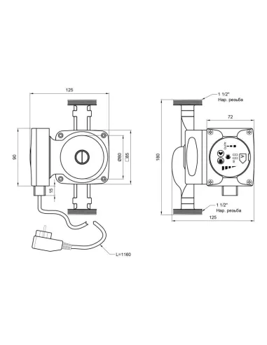 Циркуляционный насос Thermo Alliance LPS-A 25/40/180 энергосберегающий - 2