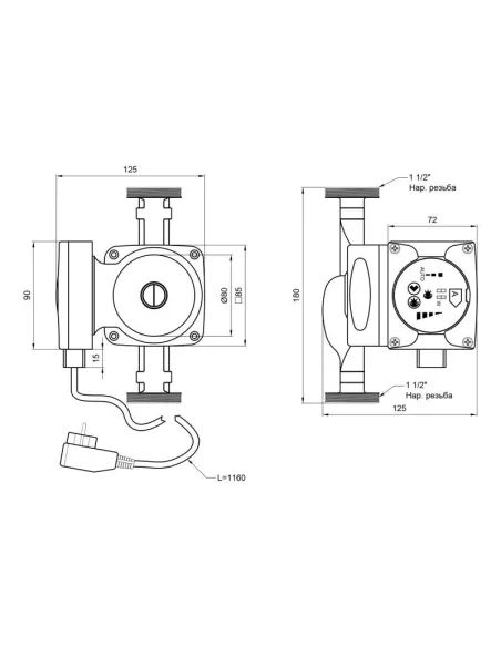 Циркуляционный насос Thermo Alliance LPS-A 25/40/180 энергосберегающий - 2
