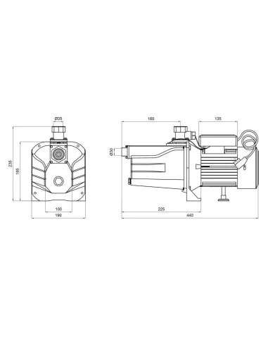 Поверхностный насос Thermo Alliance SJET-100N 0,75 кВт, с автоматикой - 2