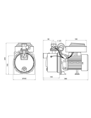 Поверхностный насос Thermo Alliance SJETS-100NT 0,75 кВт, с термодатчиком - 2