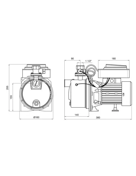 Поверхностный насос Thermo Alliance SJETS-100NT 0,75 кВт, с термодатчиком - 2