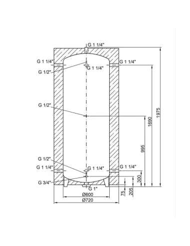 Теплоакумулятор Thermo Alliance TA-ТАМ-00 500 з ізоляцією, 60 мм - 2