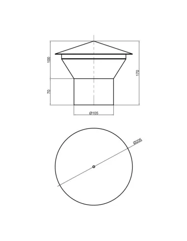 Грибок вентиляційний для внутрішньої каналізації TA Sewage 110 мм - 2