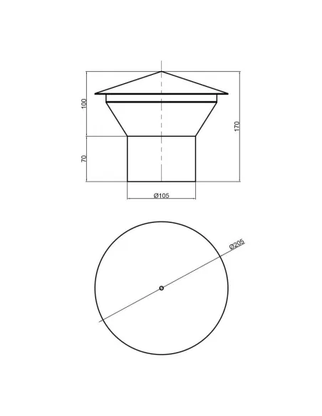 Грибок вентиляційний для внутрішньої каналізації TA Sewage 110 мм - 2