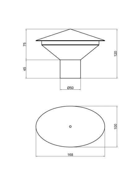 Грибок вентиляційний для внутрішньої каналізації TA Sewage 50 мм - 2