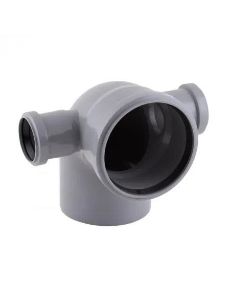 Коліно для внутрішньої каналізації TA Sewage 110 х 110 х 90 з відведенням 2 х 50 мм - 1