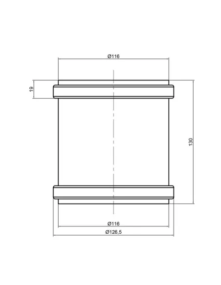 Муфта для внутренней канализации TA Sewage 110 мм - 2