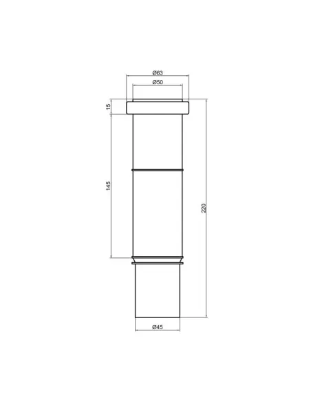 Муфта для внутрішньої каналізації TA Sewage компенсаційна 50 мм - 2