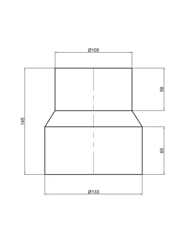 Перехідний патрубок для внутрішньої каналізації TA Sewage на чавун 110 х 124 мм - 2