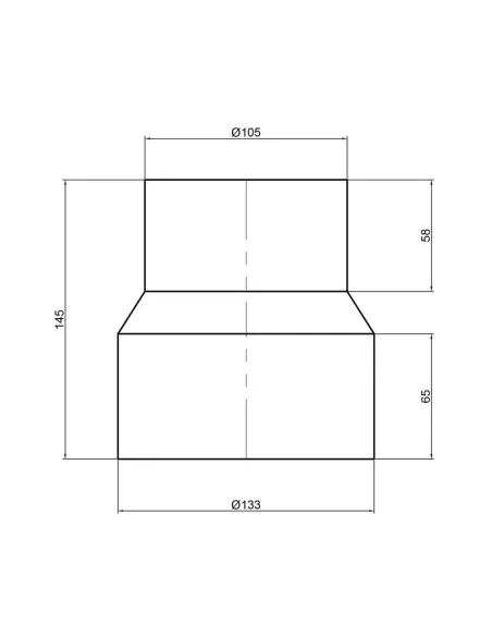 Перехідний патрубок для внутрішньої каналізації TA Sewage на чавун 110 х 124 мм - 2