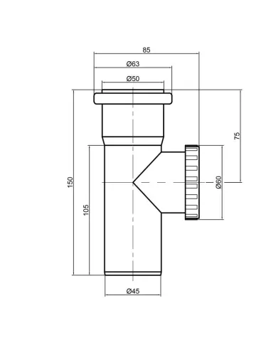 Ревізія для внутрішньої каналізації TA Sewage 50 мм - 2