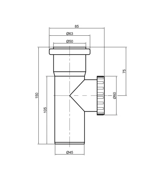 Ревізія для внутрішньої каналізації TA Sewage 50 мм - 2