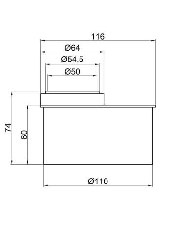 Редукція для внутрішньої каналізації TA Sewage коротка 110 х 50 мм - 2