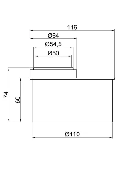 Редукція для внутрішньої каналізації TA Sewage коротка 110 х 50 мм - 2