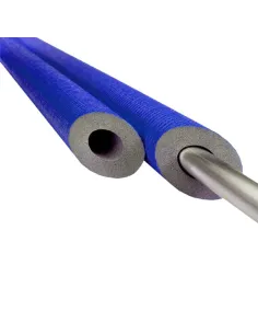 Утеплювач для труб Sanflex Stabil 6 мм, діаметр 18, ламінований, синій - 1
