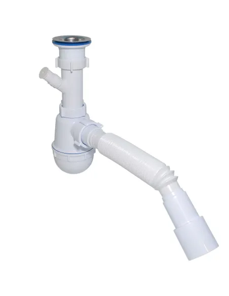 Сифон для кухонной мойки Waterstal А-40059 с отводом под стиральную машину, 1 1/2 дюйма - 1