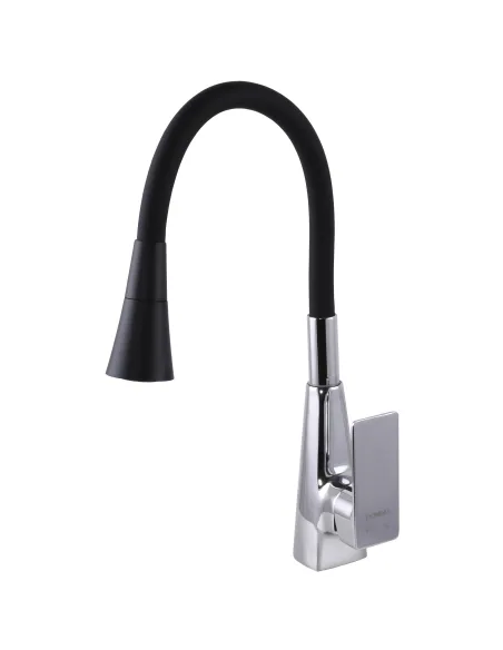 Смеситель для кухни Domino Dionis DDD-203SM-00 хром, черный гофроизлив - 1