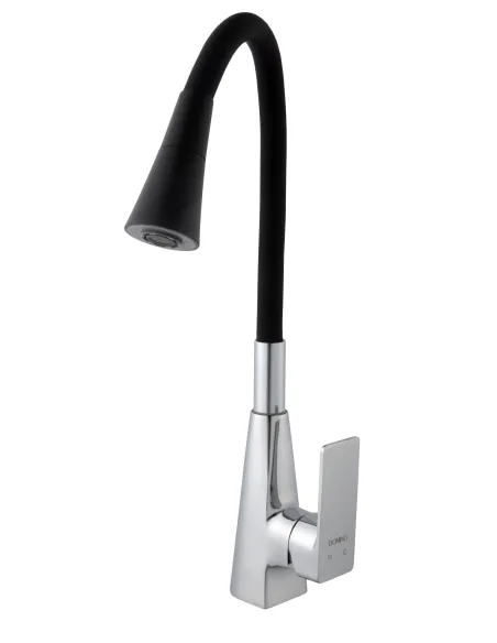 Смеситель для кухни Domino Dionis DDD-203SM-00 хром, черный гофроизлив - 2
