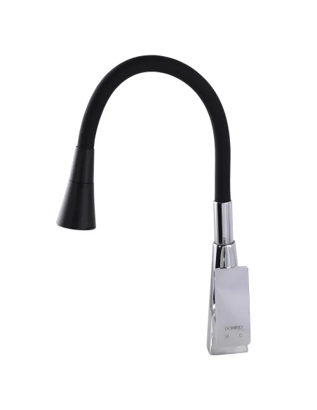 Смеситель для кухни Domino Dionis DDD-203SM-00 хром, черный гофроизлив - 4