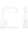 Змішувач для кухні Globus Lux Alpen SBT1-203L-GP нержавіюча сталь, графіт - 8