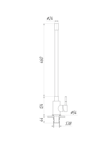 Змішувач для кухні Globus Lux Alpen SBT1-203SB-GP нержавіюча сталь, чорний гофровилив - 9