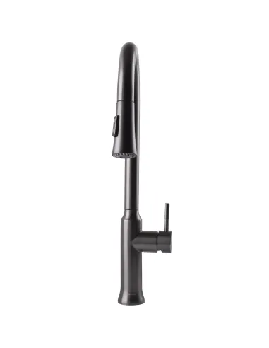 Смеситель для кухни с выдвижным изливом Globus Lux Alpen SBT1-2033-GP нержавеющая сталь, графит - 4