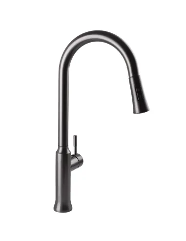 Смеситель для кухни с выдвижным изливом Globus Lux Alpen SBT1-2033-GP нержавеющая сталь, графит - 5