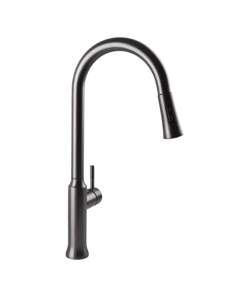 Смеситель для кухни с выдвижным изливом Globus Lux Alpen SBT1-2033-GP нержавеющая сталь, графит - 5