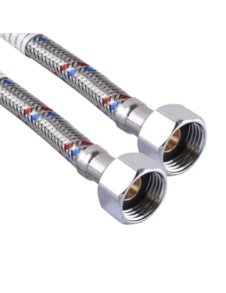 Шланг для підведення води Eco Fix EPDM М10 х 1/2 дюйми, нержавіюча сталь, 0,4 м (пара) - 3