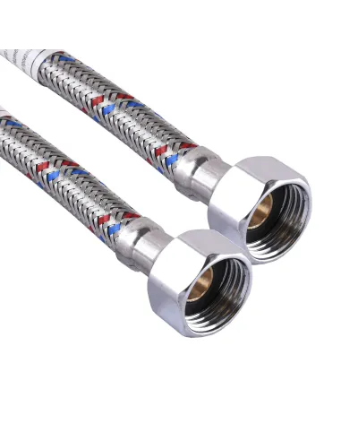 Шланг для подвода воды Eco Fix EPDM М10 х 1/2 дюйма, нержавеющая сталь, 1,0 м (пара) - 3