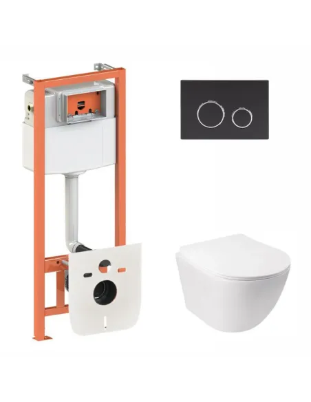 Інсталяція з унітазом Q-Tap Nest QT07335176W0133M425M11V1146MB 3 в 1, 3/8 літра - 1