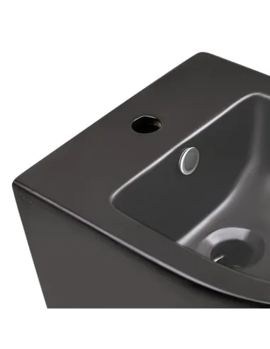 Биде подвесное Q-Тap Robin QT1355046FMB Matt Black, 325х375х495 мм - 5