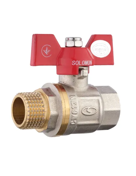 Кран шаровой прямой Solomon НВ КБ B1008 1/2 дюйма - 1