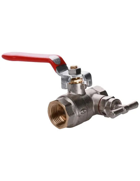 Кран шаровой прямой Solomon ВВ B1018 3/4 дюйма со спускником воздуха - 1