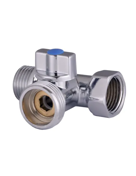 Приборный кран шаровой Solomon A7053 1/2 х 3/4 х 1/2 дюйма - 1 Приборный кран шаровой Solomon A7053 1/2 х 3/4 х 1/2 дюйма - 1