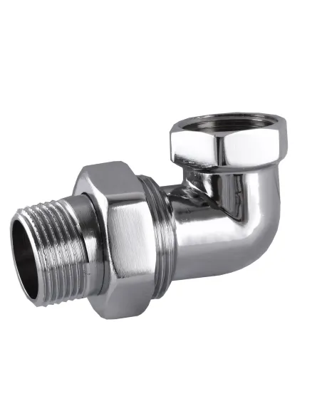 Сгон-американка угловой Solomon 1600 хром, 1 дюйм - 1