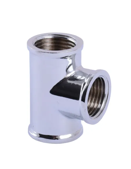 Трійник латунний Solomon ВВВ 8202 хром, 1/2 дюйма - 1