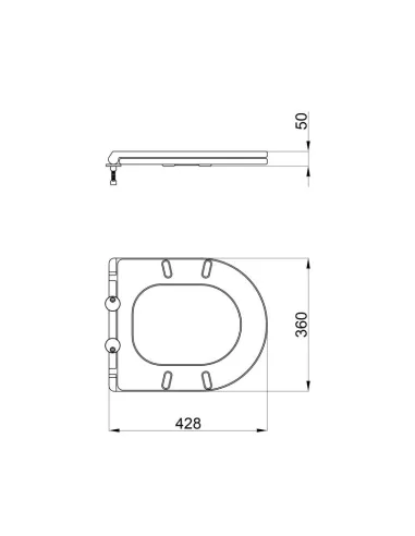 Сидіння для унітазу Q-Tap Robin Slim QT99HY2411MB, мікроліфт - 2