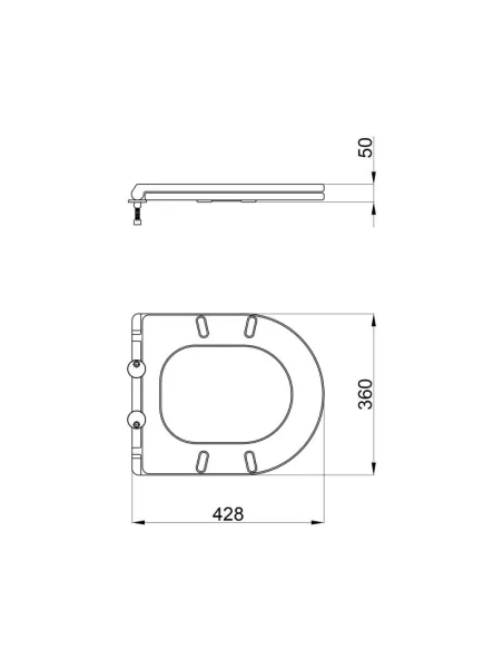 Сидіння для унітазу Q-Tap Robin Slim QT99HY2411MB, мікроліфт - 2