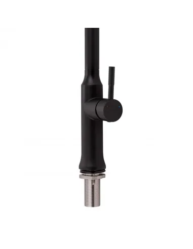 Змішувач для кухні з висувним виливом Q-Tap Baruska QTBAR9137103UB Black Matt - 4