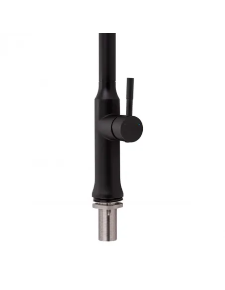 Змішувач для кухні з висувним виливом Q-Tap Baruska QTBAR9137103UB Black Matt - 4